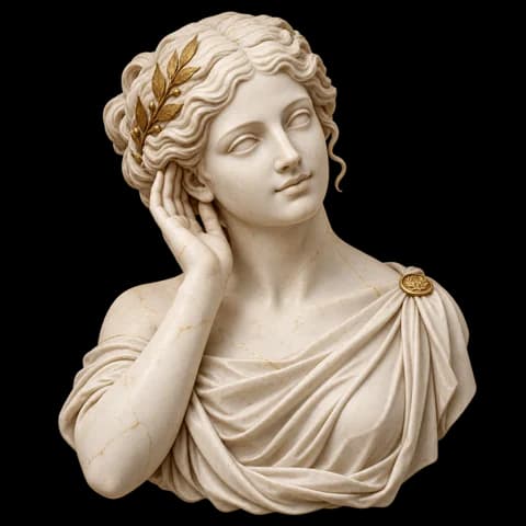 An attentive marble messenger listening, representing customer assistance